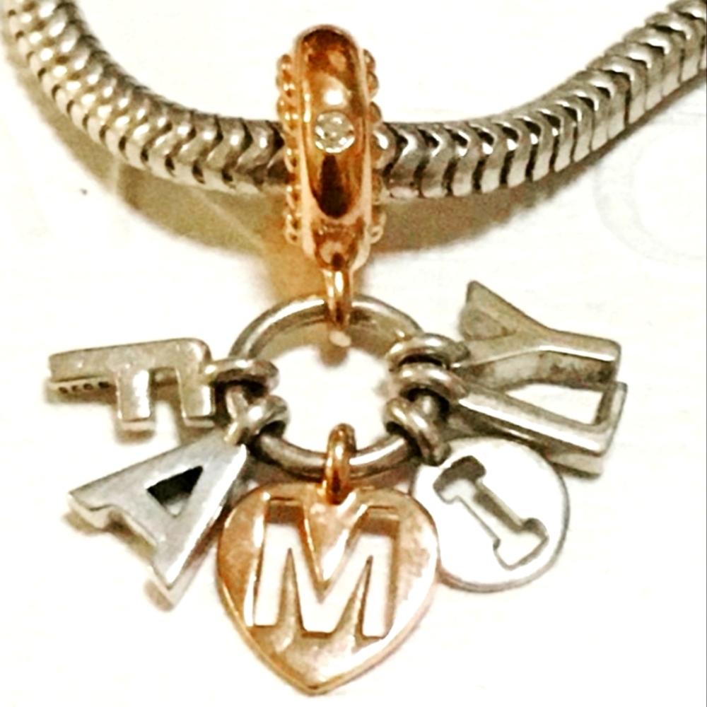 BRAND NEW Pandora dangle charm " family letters " beautiful